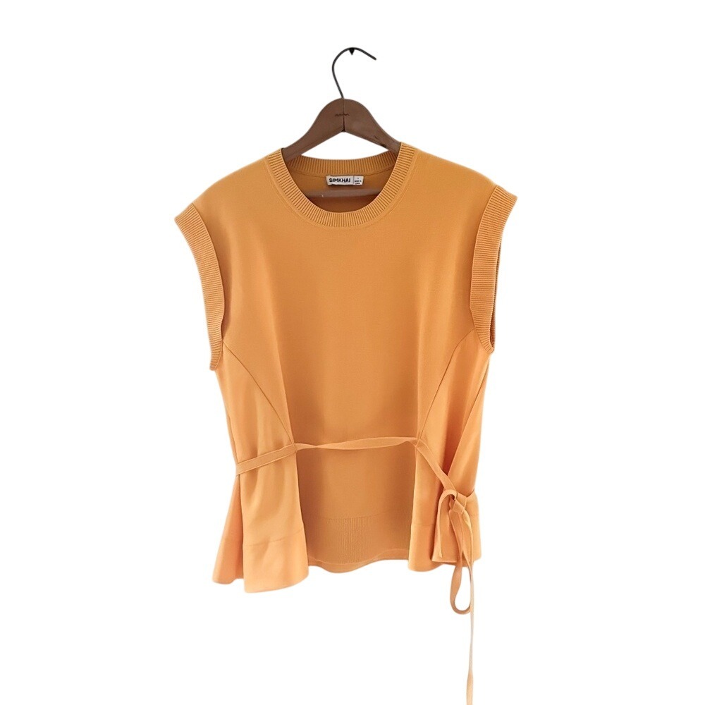 Simkhai‎ Rosalia Belted Top in Gold - Size L